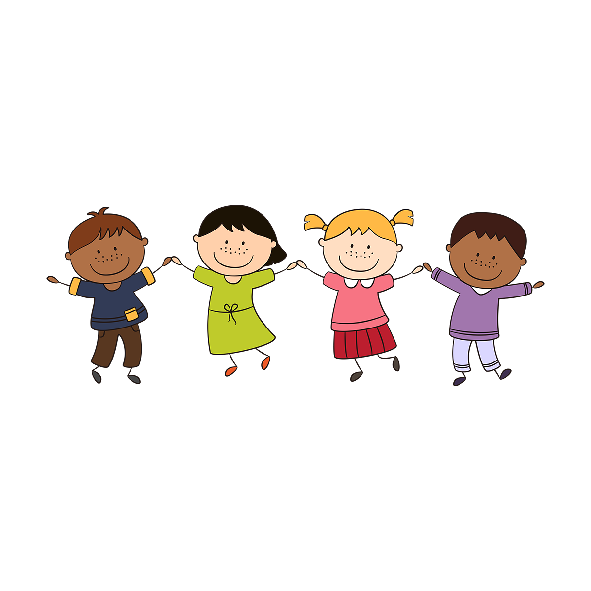 Pngtreecartoon friendly children dancing clipart 5542794